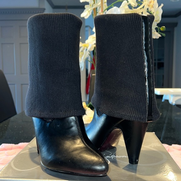 Jessica Simpson women's Massey sock boots size 8 black - Picture 1 of 9